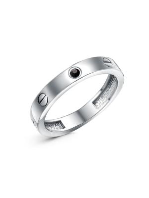 Кольцо бижутерия, покрытие - платинирование, вставка - стекло ювелирное preciosa