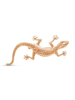 Брошь бижутерия, покрытие - золочение, без вставок