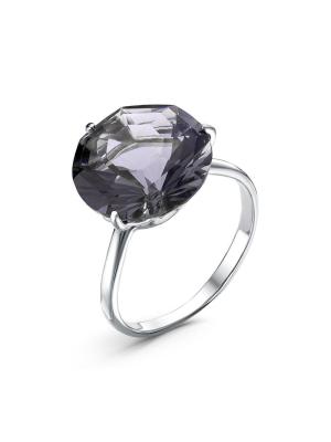 Кольцо бижутерия, покрытие - серебрение, вставка - стекло ювелирное собственной огранки