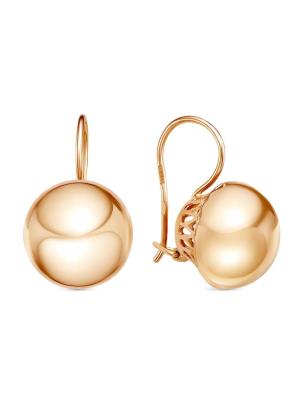 Серьги бижутерия, покрытие - золочение, без вставок