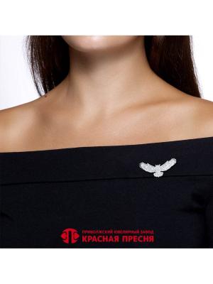 Брошь серебро 925 пробы, покрытие - оксидирование, без вставок