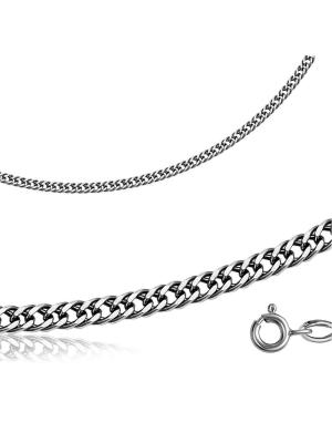 Цепь серебро 925 пробы, покрытие - оксидирование, отделка - алмазная грань, без вставок