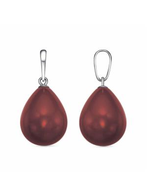 Подвеска бижутерия, покрытие - серебрение с оксидированием, вставка - имитация жемчуга