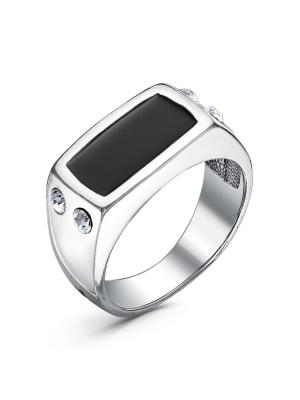 Кольцо бижутерия, покрытие - серебрение с оксидированием, отделка - эмаль, вставка - стекло ювелирное preciosa