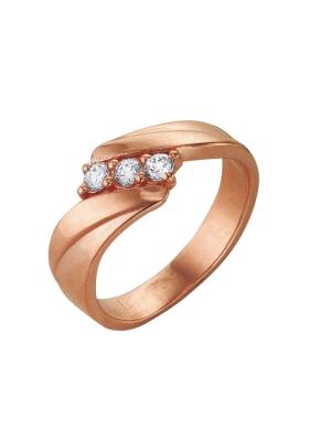 Кольцо бижутерия, покрытие - золочение, вставка - стекло ювелирное preciosa