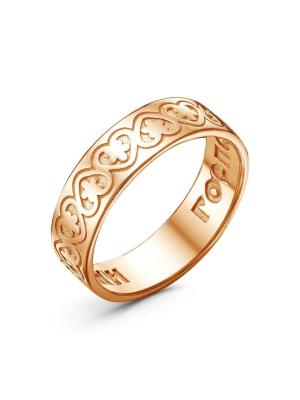 Кольцо бижутерия, покрытие - золочение, без вставок