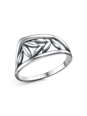 Кольцо серебро 925 пробы, покрытие - оксидирование, без вставок