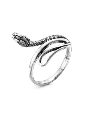 Кольцо серебро 925 пробы, покрытие - оксидирование, без вставок