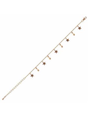 Браслет серебро 925 пробы, покрытие - золочение, без вставок