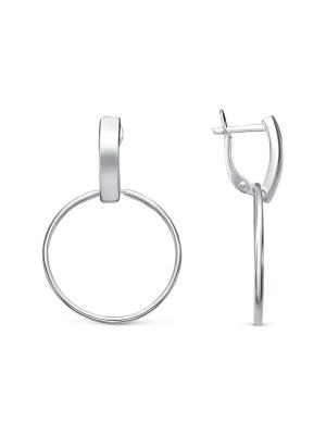 Серьги бижутерия, покрытие - серебрение, без вставок