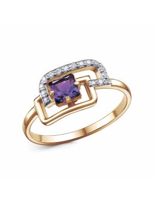 Кольцо серебро 925 пробы, покрытие - золочение, выборочное родирование