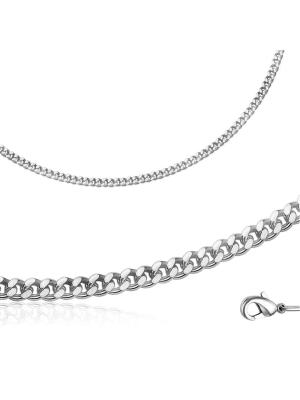 Цепь бижутерия, покрытие - серебрение с оксидированием, без вставок