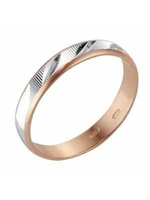 Кольцо серебро 925 пробы, покрытие - золочение, отделка - алмазная грань, без вставок