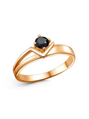 Кольцо бижутерия, покрытие - золочение, вставка - фианит (недрагоценный камень)