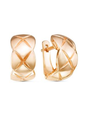 Серьги бижутерия, покрытие - золочение, без вставок