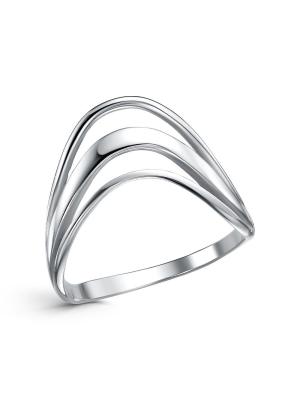 Кольцо серебро 925 пробы, покрытие - родирование, без вставок