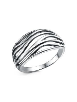 Кольцо бижутерия, покрытие - серебрение с оксидированием, без вставок