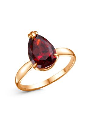 Кольцо серебро 925 пробы, покрытие - золочение, вставка - фианит (недрагоценный камень)