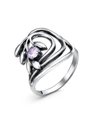 Кольцо бижутерия, покрытие - серебрение с оксидированием, вставка - фианит (недрагоценный камень)