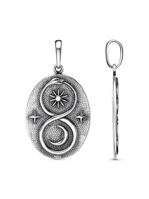 Подвеска серебро 925 пробы, покрытие - оксидирование, без вставок