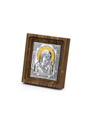 Икона бижутерия, покрытие - серебрение с оксидированием, выборочное золочение, без вставок