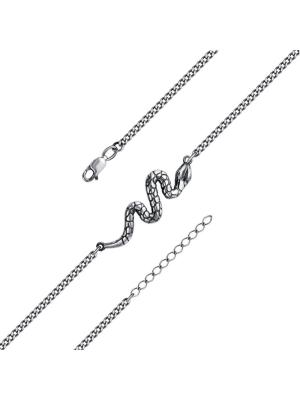 Браслет серебро 925 пробы, покрытие - оксидирование, без вставок