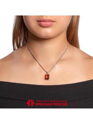 Подвеска серебро 925 пробы, покрытие - родирование, вставка - стекло ювелирное собственной огранки