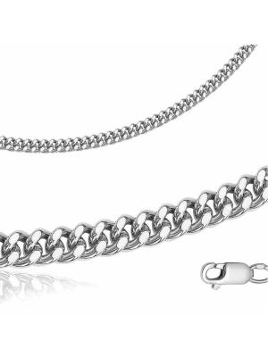 Цепь серебро 925 пробы, покрытие - родирование, без вставок