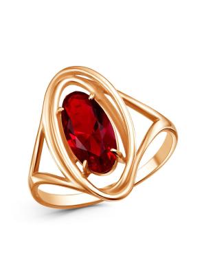 Кольцо бижутерия, покрытие - золочение, вставка - стекло ювелирное собственной огранки