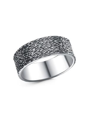 Кольцо бижутерия, покрытие - серебрение с оксидированием, без вставок