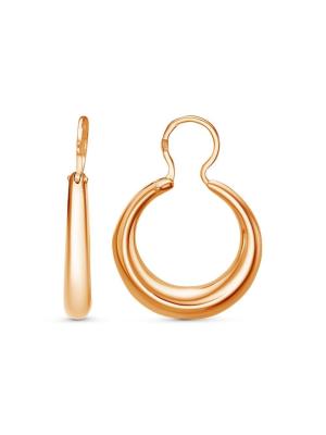 Серьги бижутерия, покрытие - золочение, без вставок