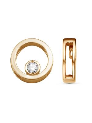 Подвеска серебро 925 пробы, покрытие - золочение, вставка - фианит (недрагоценный камень)