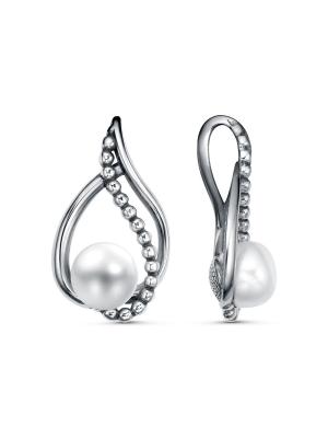 Подвеска серебро 925 пробы, покрытие - оксидирование, вставка - культивированный жемчуг