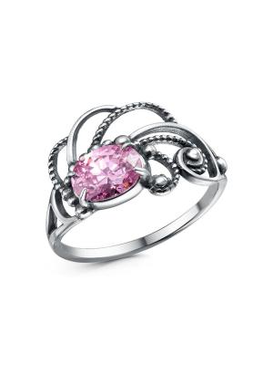 Кольцо бижутерия, покрытие - серебрение с оксидированием, вставка - фианит (недрагоценный камень)