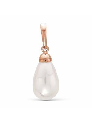 Подвеска бижутерия, покрытие - золочение, вставка - имитация жемчуга