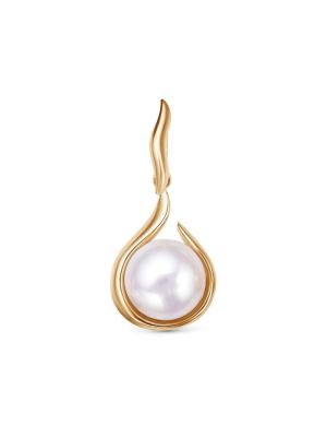 Подвеска бижутерия, покрытие - золочение, вставка - имитация жемчуга