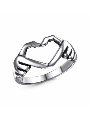 Кольцо бижутерия, покрытие - серебрение с оксидированием, без вставок