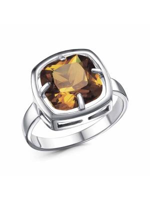 Кольцо серебро 925 пробы, покрытие - платинирование, вставка - ситалл собственной огранки