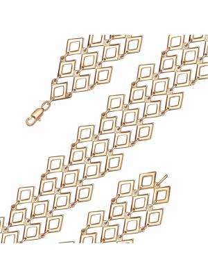 Браслет бижутерия, покрытие - золочение, без вставок