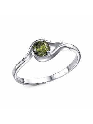 Кольцо бижутерия, покрытие - платинирование, вставка - фианит (недрагоценный камень)