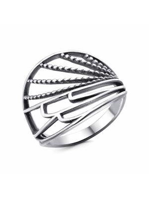 Кольцо серебро 925 пробы, покрытие - оксидирование, без вставок