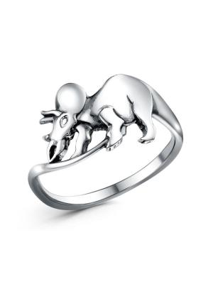 Кольцо бижутерия, покрытие - серебрение с оксидированием, без вставок