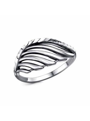 Кольцо серебро 925 пробы, покрытие - оксидирование, отделка - алмазная грань, без вставок