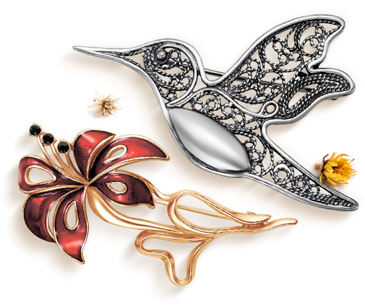 Парные и комплементарные броши – так носят королевы и вы!