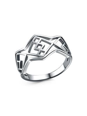 Кольцо бижутерия, покрытие - серебрение с оксидированием, без вставок