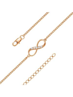 Браслет бижутерия, покрытие - золочение, вставка - стекло ювелирное preciosa