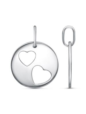 Подвеска бижутерия, покрытие - платинирование, без вставок