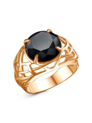 Кольцо бижутерия, покрытие - золочение, вставка - фианит (недрагоценный камень)