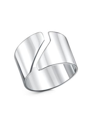 Кольцо серебро 925 пробы, покрытие - родирование, без вставок