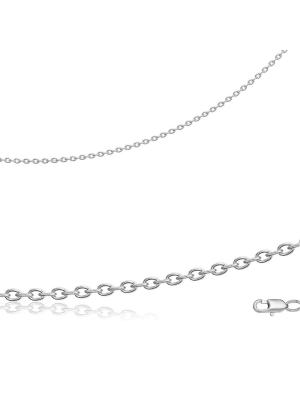 Цепь бижутерия, покрытие - серебрение, без вставок